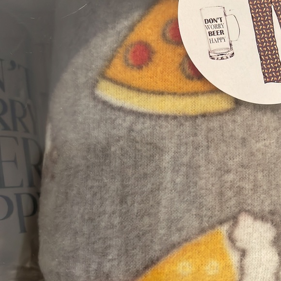 Lord's Rocks Men’s Fleece Pizza Pajamas in size small with Beer Mug ￼ - Picture 3 of 4